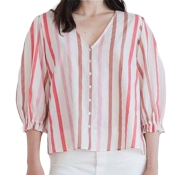 Velvet by Graham & Spencer whitley striped blouse - Picture 1 of 9